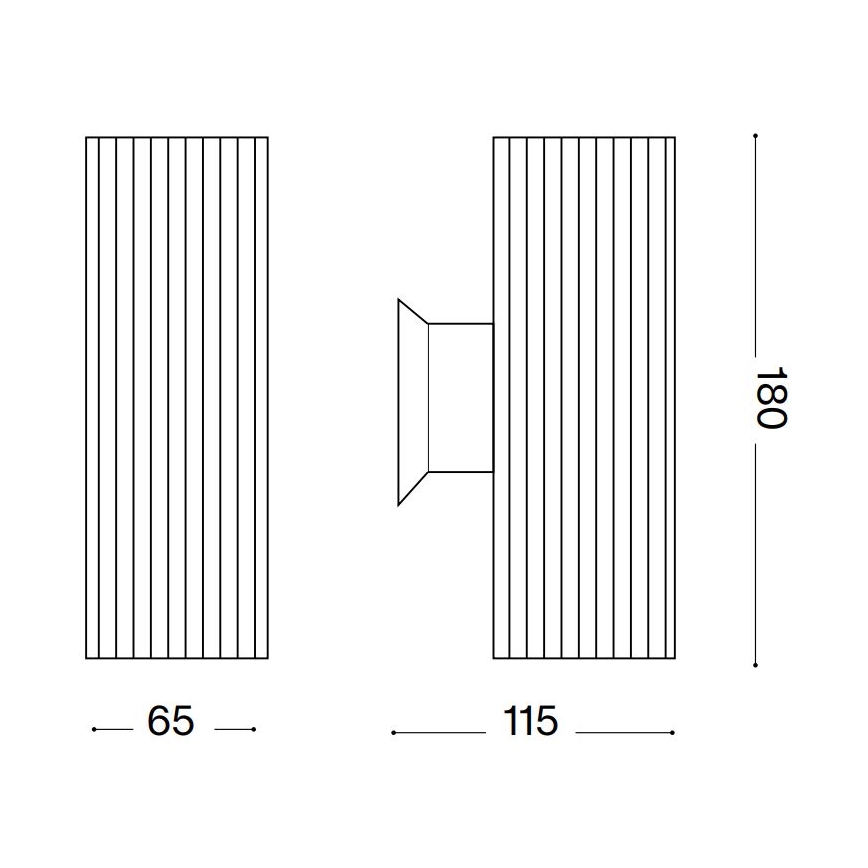 Ideal Lux - Wandlamp voor buiten BASE 2xGU10/28W/230V IP44 wit