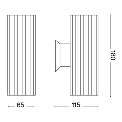 Ideal Lux - Wandlamp voor buiten BASE 2xGU10/28W/230V IP44 zwart