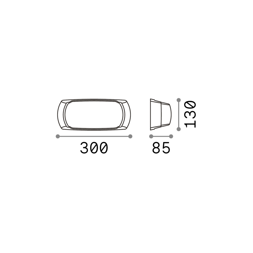 Ideal Lux - Wandlamp voor buiten FELIX 1xE27/23W/230V IP66 zwart