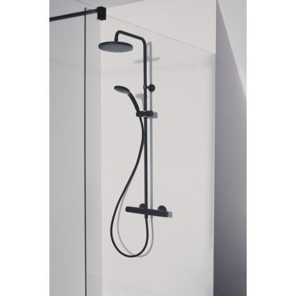 Ideal Standard A7545XG - Ensemble de douche avec mitigeur thermostatique CERATHERM T25 noir mat