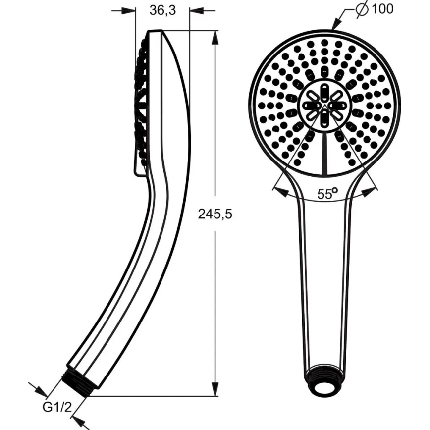 Ideal Standard B9403AA - Handdouche IDEALRAIN glanzend chroom