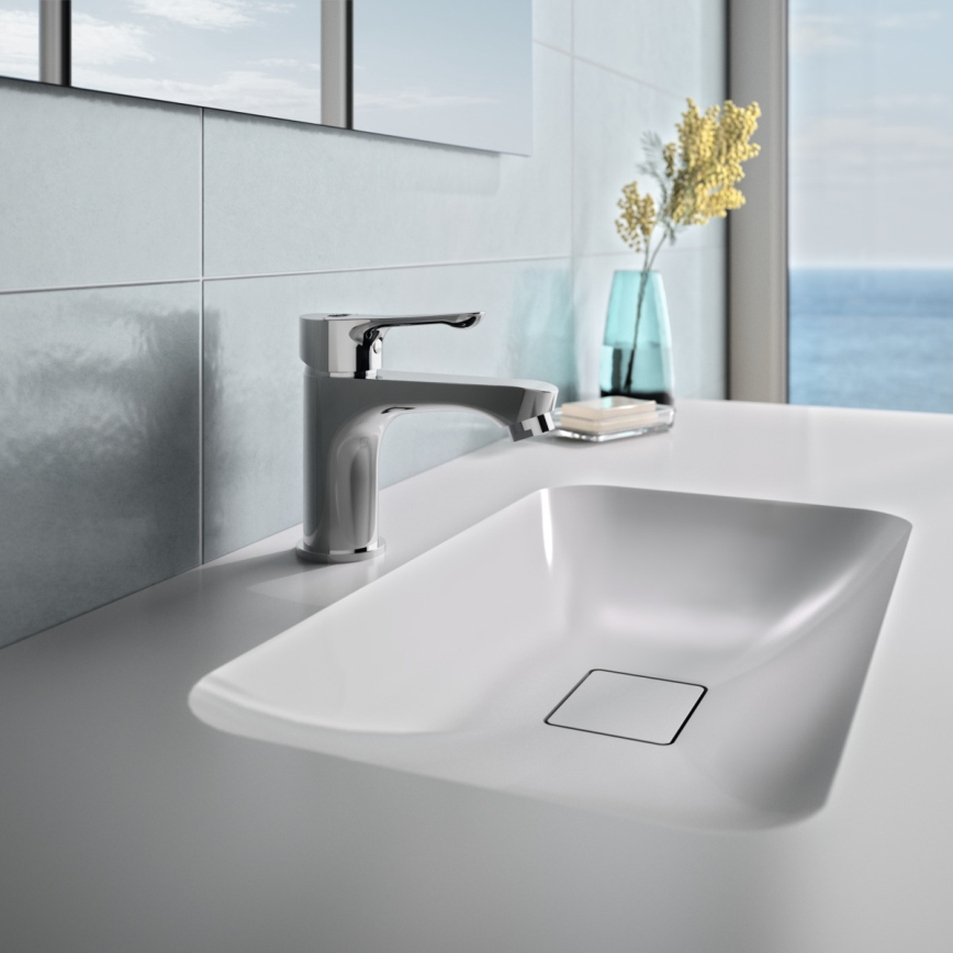 Ideal Standard BC552AA - Mitigeur pour lavabo ALPHA, hauteur 13,6 cm, chrome brillant