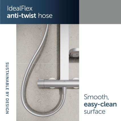 Ideal Standard BD583SI - Ensemble de douche avec mitigeur thermostatique CERATHERM ALU+ finition chrome mat