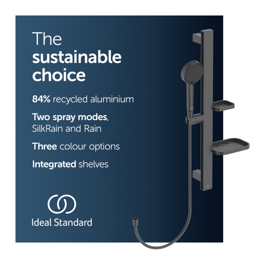 Ideal Standard BD586XG - Doucheset IDEALRAIN ALU+ mat zwart