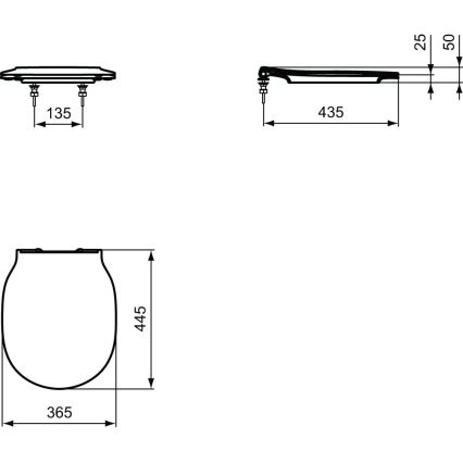 Ideal Standard E036601 - Toiletzitting SoftClose CONNECT AIR wit