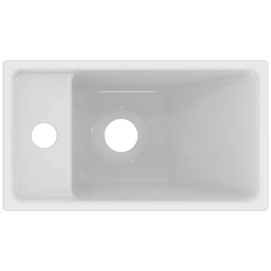 Ideal Standard E211301 - Lavabo suspendu I.LIFE S 37 x 21 cm en céramique, blanc