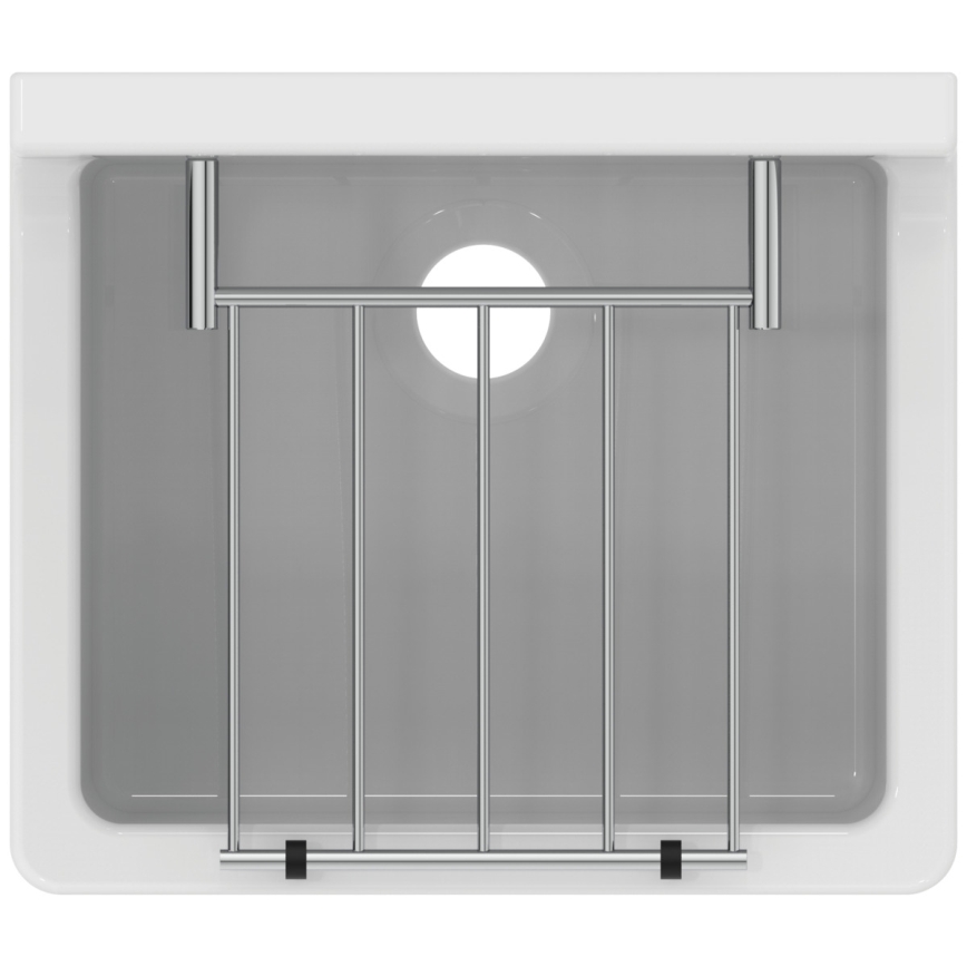 Ideal Standard S593901 - Lavabo mural DOURO 45,5 x 38 cm en céramique, blanc, avec grille de vidage