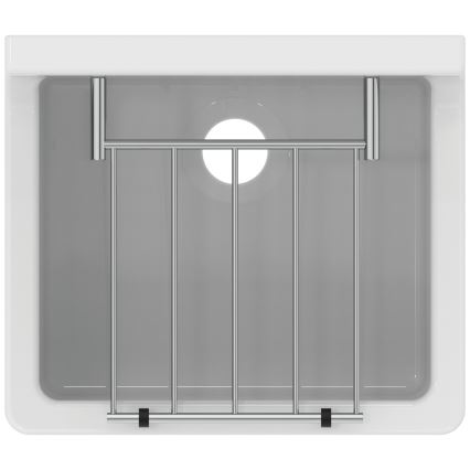 Ideal Standard S593901 - Hangende uitgietgootsteen met afvoerrooster DOURO 45,5x38 cm keramiek/wit
