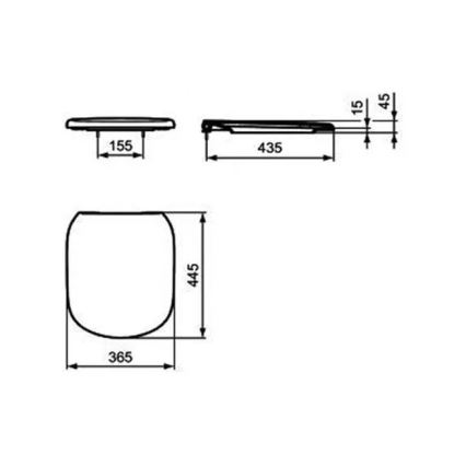 Ideal Standard T352901 - Abattant WC SoftClose TESI blanc