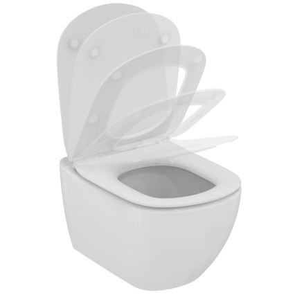 Ideal Standard T354601 - WC suspendu TESI avec abattant SoftClose, céramique/blanc