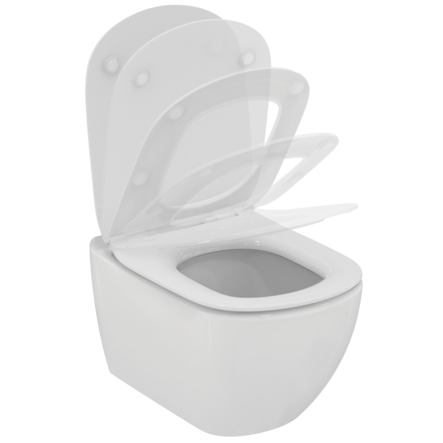 Ideal Standard T354601 - WC suspendu TESI avec abattant SoftClose, céramique/blanc