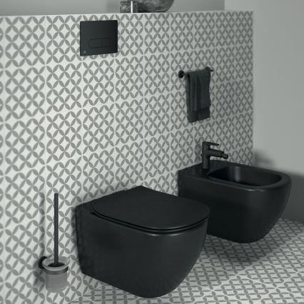 Ideal Standard T3546V3 - Hangend toilet TESI met SoftClose-zitting, keramiek/zwart