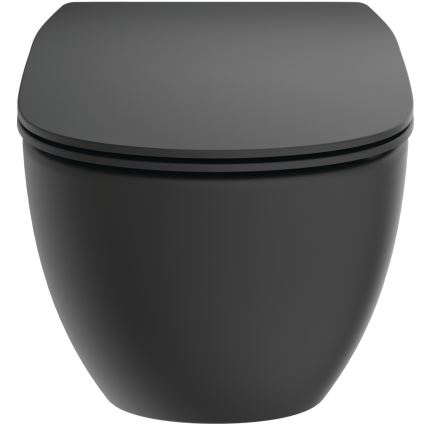 Ideal Standard T3546V3 - WC suspendu TESI en céramique avec abattant à fermeture douce, finition noire