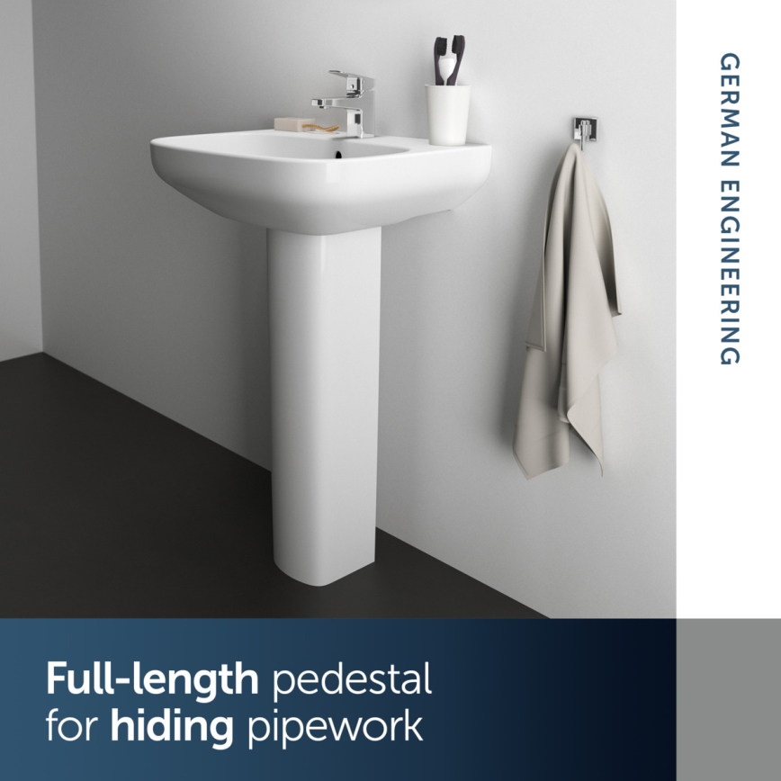 Ideal Standard T470501 - Wandgemonteerde wastafel I.LIFE A 60x48 cm keramiek/wit