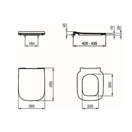 Ideal Standard T500301 - WC-bril SoftClose I.LIFE B wit