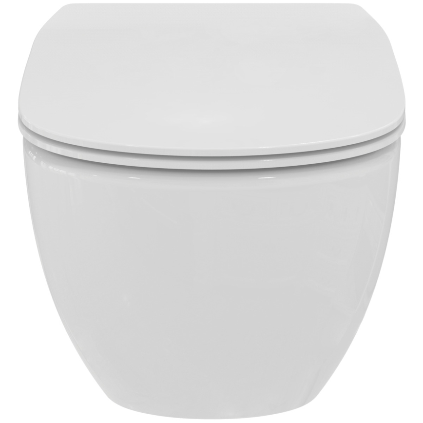 Ideal Standard T536001 - WC suspendu sans bride avec abattant à fermeture douce SoftClose TESI, céramique/blanc
