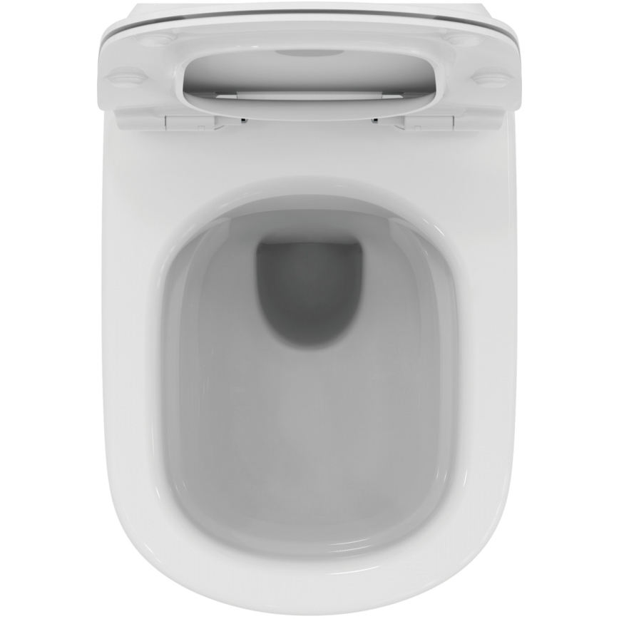 Ideal Standard T536001 - WC suspendu sans bride avec abattant à fermeture douce SoftClose TESI, céramique/blanc