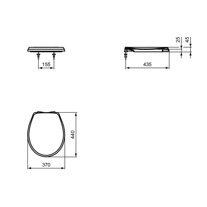 Ideal Standard W303001 - Abattant WC SoftClose blanc