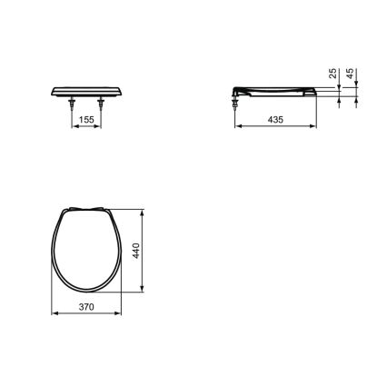 Ideal Standard W303001 - SoftClose-toiletbril, wit