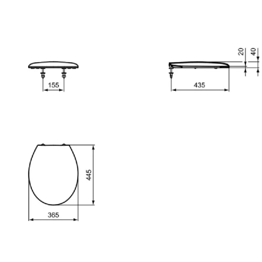 Ideal Standard W303801 - Witte toiletbril