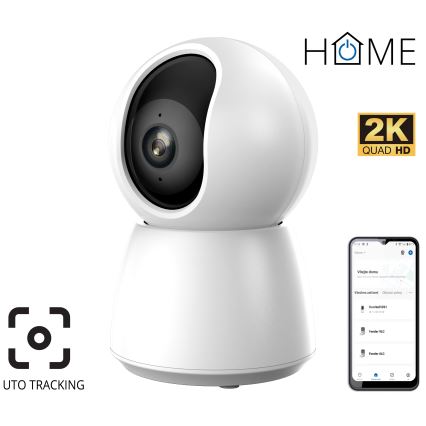 Caméra de surveillance intelligente Wi‑Fi Tuya 2K 5V blanche