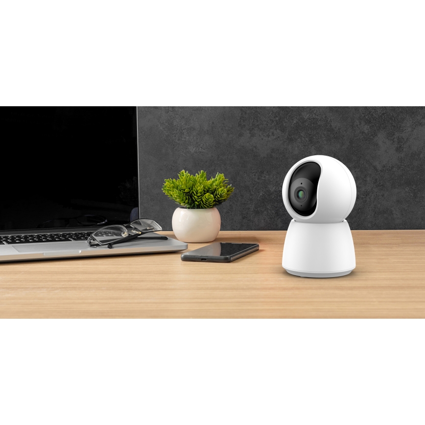 Slimme 2K Wi-Fi-camera met bewegingssensor, 5V, Tuya, wit