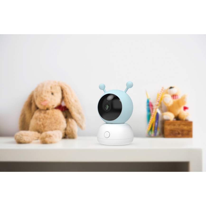Slimme babyfoon met bewegingssensor 2K 5V Wi-Fi Tuya roze/blauw