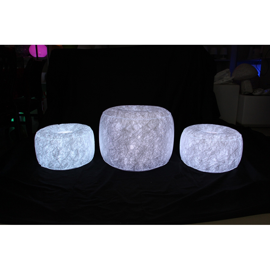 Opblaasbare poef met dimbare LED verlichting en afstandsbediening LED/5V/50cm IP44