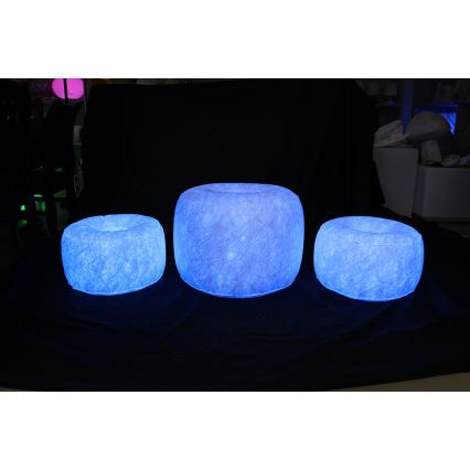 Opblaasbare poef met dimbare LED verlichting en afstandsbediening LED/5V/50cm IP44