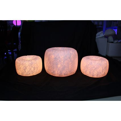 Opblaasbare poef met dimbare LED verlichting en afstandsbediening LED/5V/50cm IP44