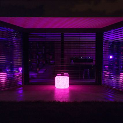 Tabouret gonflable LED à intensité modulable avec télécommande LED/5V/60cm IP44