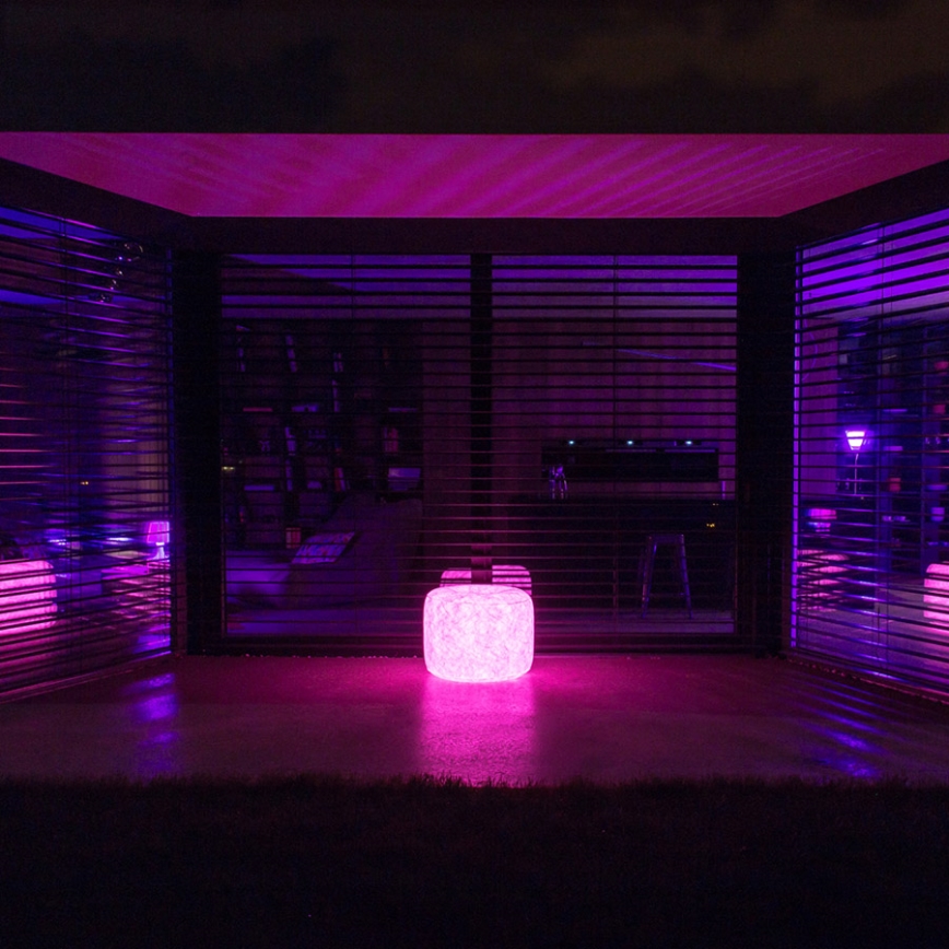 Tabouret gonflable LED à intensité modulable avec télécommande LED/5V/60cm IP44