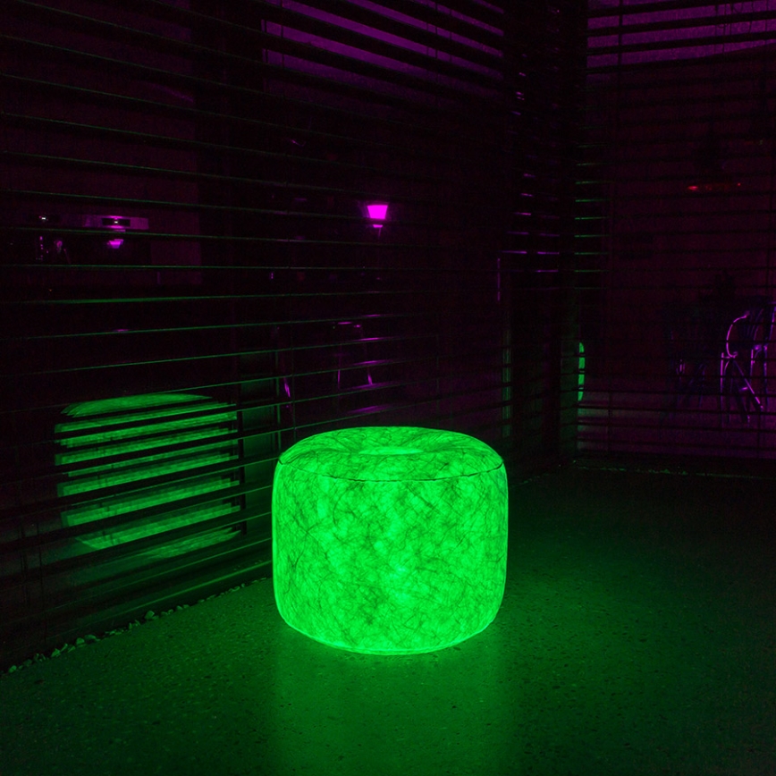 Tabouret gonflable LED à intensité modulable avec télécommande LED/5V/60cm IP44
