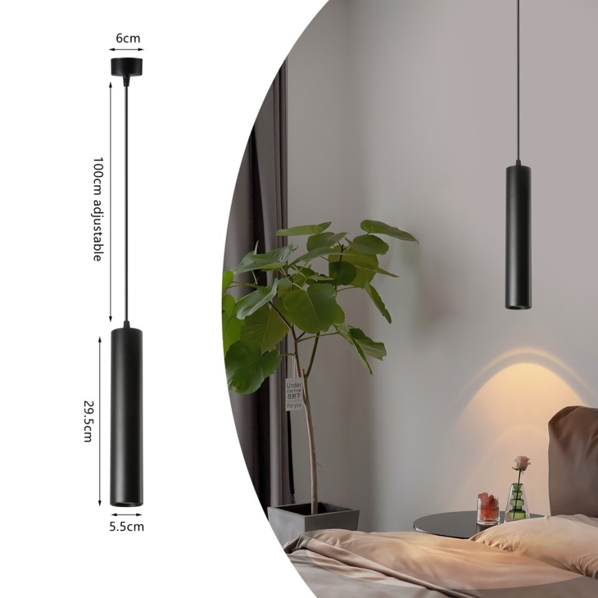 Hanglamp aan een koord PUNTO 1xGU10/9W/230V