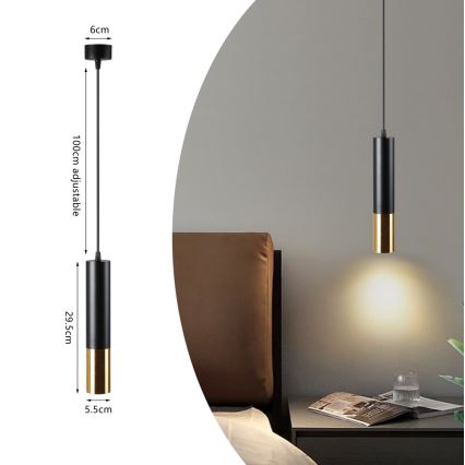Hanglamp aan een koord PUNTO 1xGU10/9W/230V
