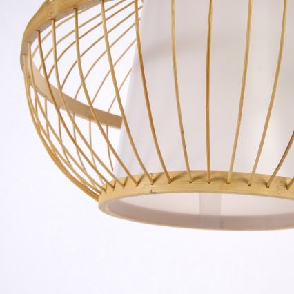 Hanglamp aan een koord PINCHOS 1xE27/40W/230V diameter 40 cm bamboe