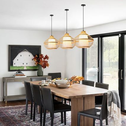 Suspension filaire PINCHOS 1xE27/40W/230V d. 40 cm bambou