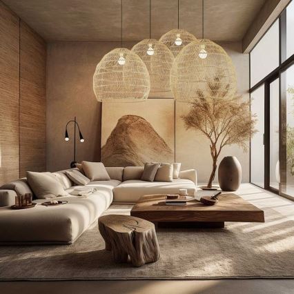 Hanglamp met kabel BOHO DELICADO 1xE27/40W/230V Ø 60 cm