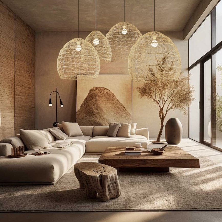 Hanglamp met kabel BOHO DELICADO 1xE27/40W/230V Ø 60 cm