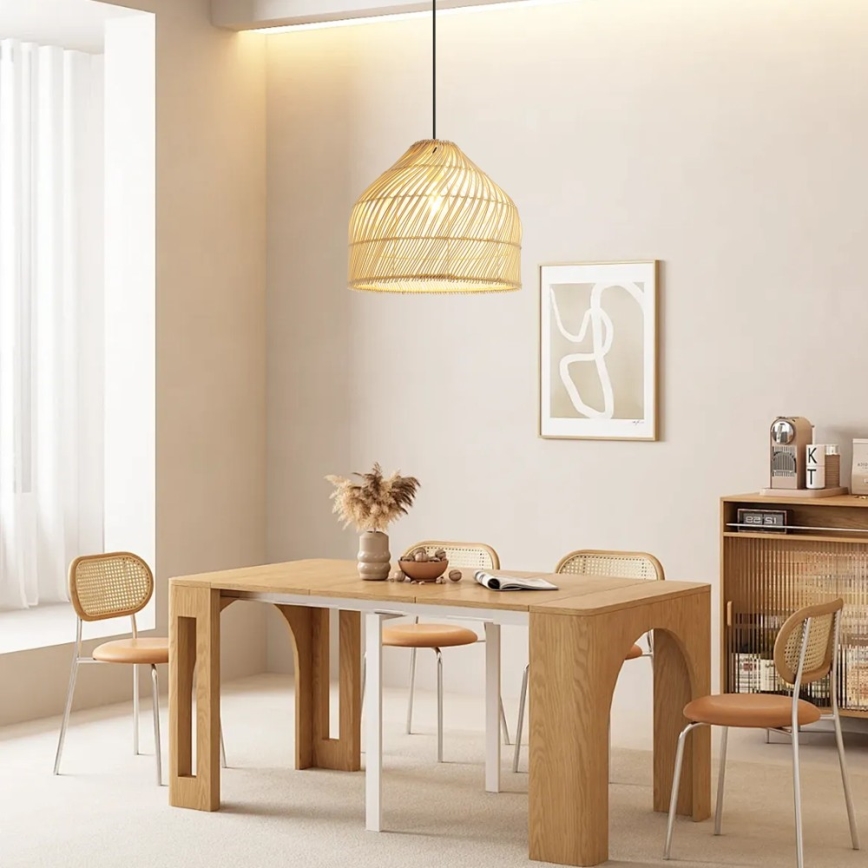 Hanglamp aan een koord PELO 1xE27/40W/230V diameter 40 cm rotan
