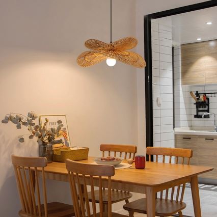 Hanglamp aan een koord MARIPOSA 1xE27/40W/230V diameter 50 cm jute