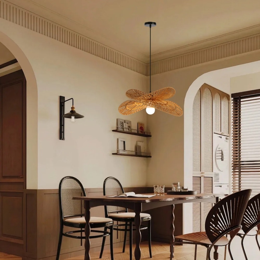 Suspension filaire MARIPOSA 1xE27/40W/230V d. 50 cm jute