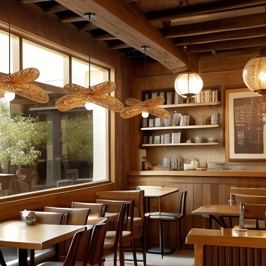 Suspension filaire MARIPOSA 1xE27/40W/230V d. 50 cm jute