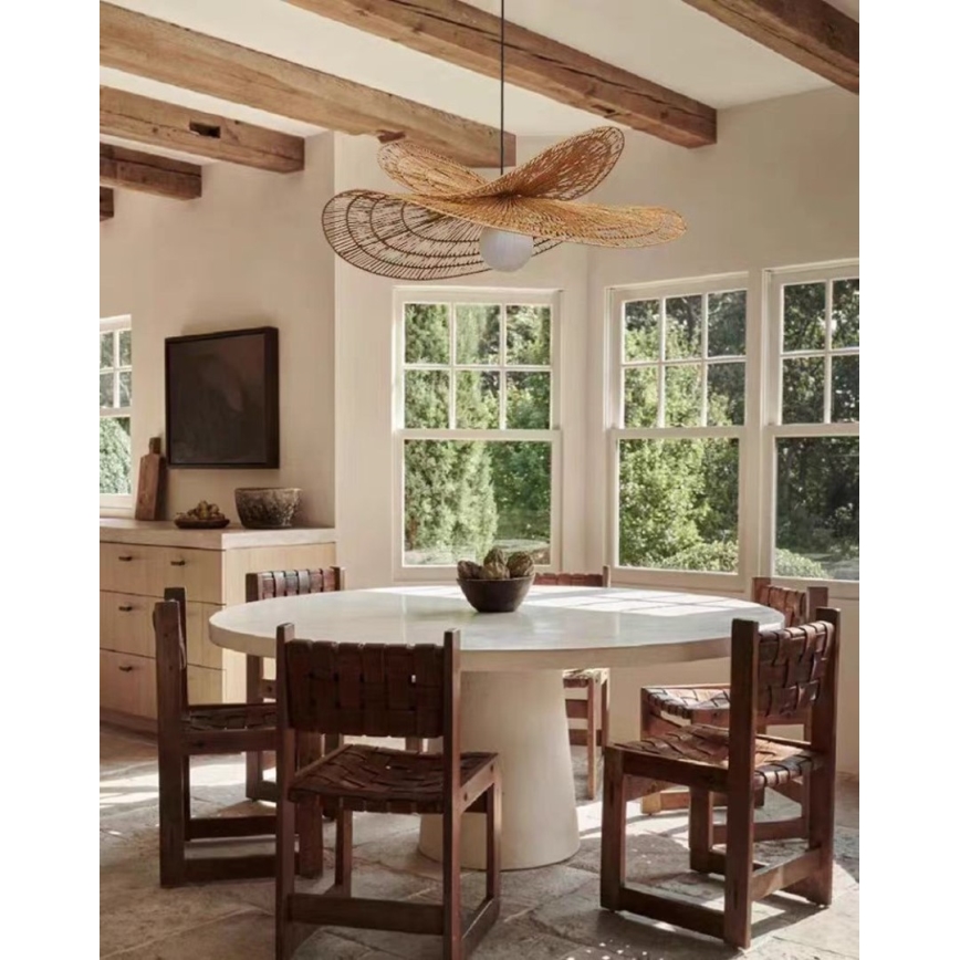 Suspension filaire MARIPOSA 1xE27/40W/230V d. 80 cm jute
