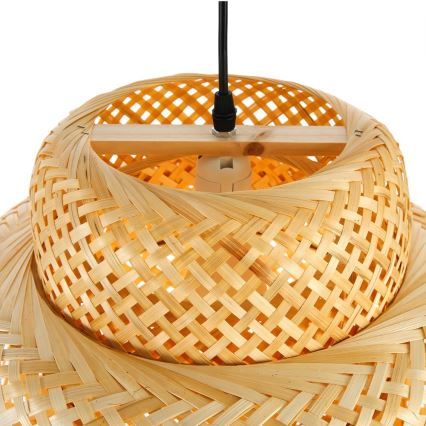 Suspension filaire HILO 1xE27/40W/230V d. 47 cm bambou