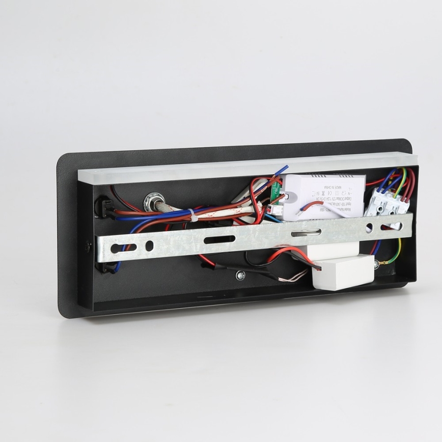 Immax 08288L - LED Wandspot met plank, USB-aansluiting en draadloos opladen Be PREPARE LED/3W/230V + LED/3W zwart