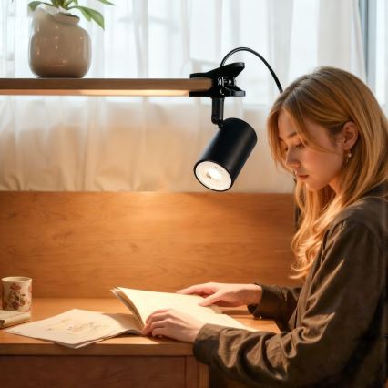 Klemlamp PUNTO 1xGU10/9W/230V zwart
