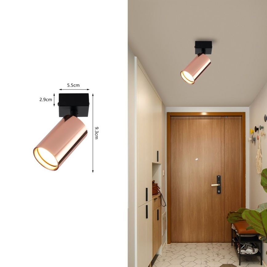 Spotlamp PUNTO 1xGU10/9W/230V roségoud