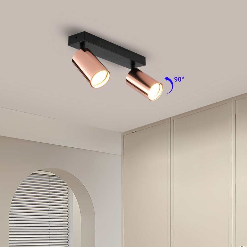 Spotlamp PUNTO 2xGU10/9W/230V roségoud