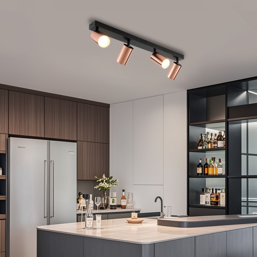 Plafondspot PUNTO 4xGU10/9W/230V roségoud